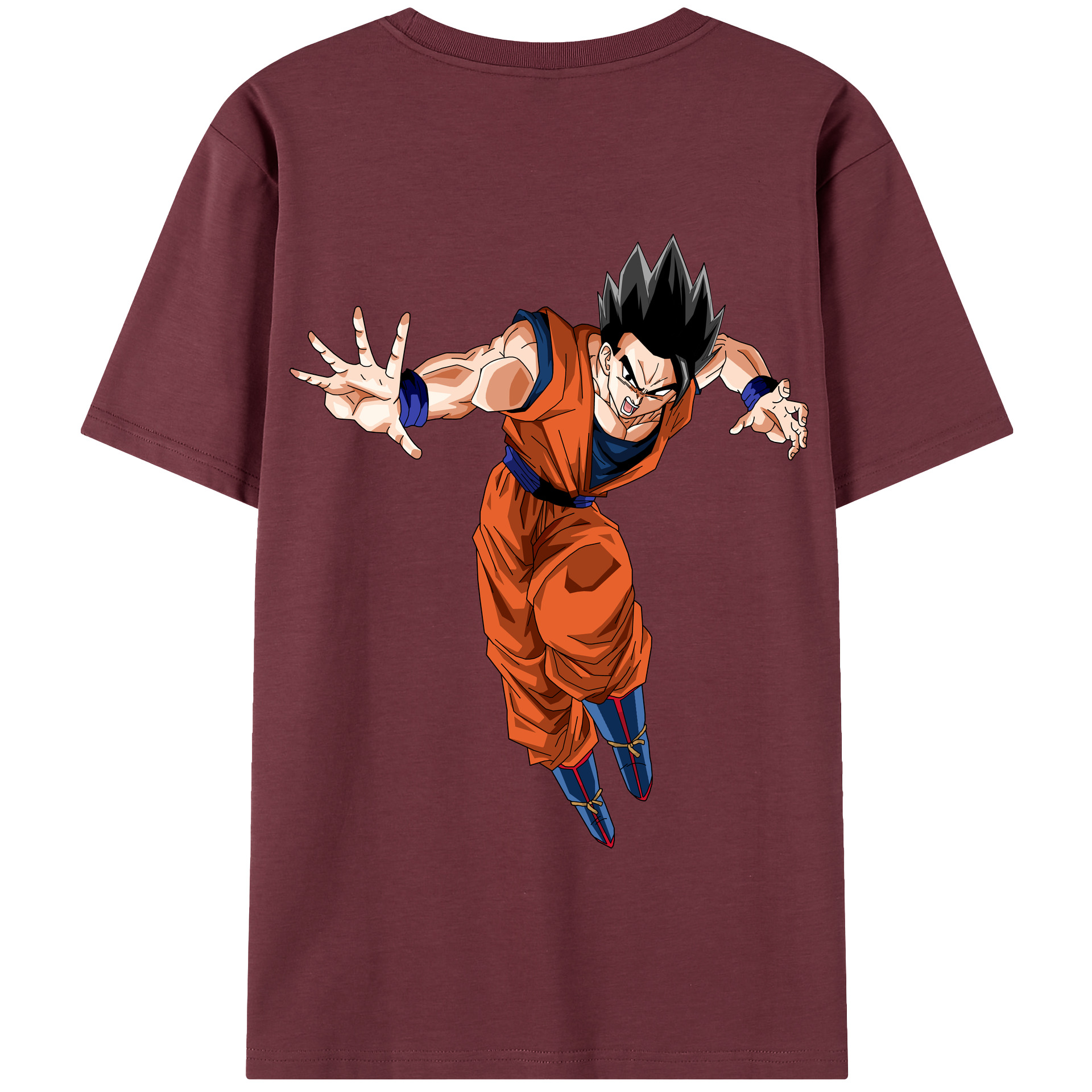 （画像用） ドラゴンボール 孫 悟飯（そんごはん）DRAGON BALL Son Gohan 綿100％半袖Tシャツ（背面プリント）